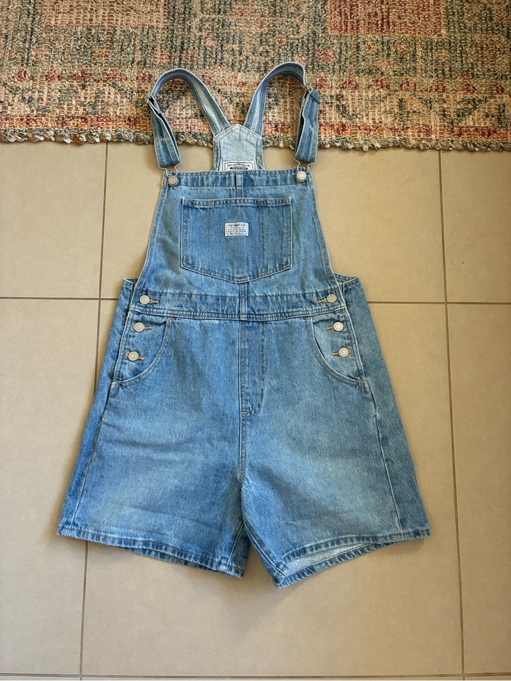 NWOT Levi vintage denim short overalls